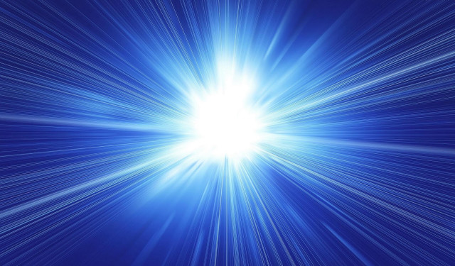 Bright blue star burst blue free wallpaper for desktop - medium preview image