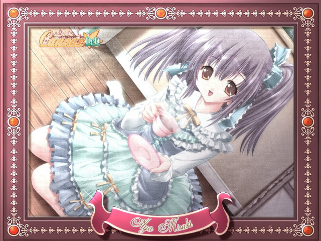 Purple hair dress banner ribbon free wallpaper for desktop - medium preview image