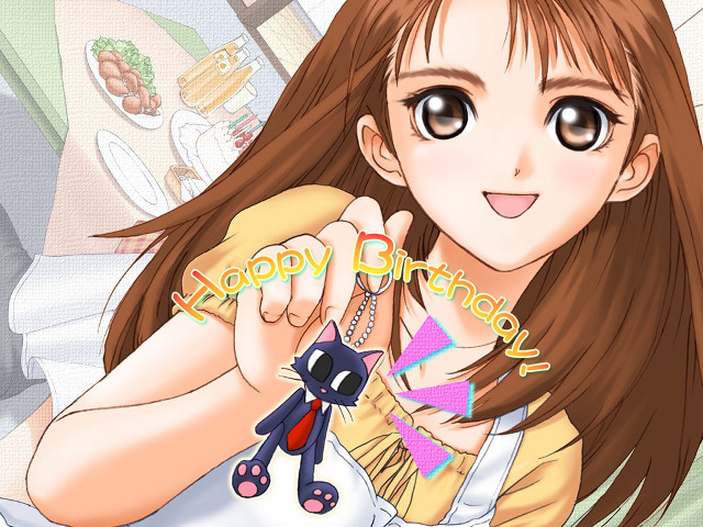 Girl teddy bear happy birthday free wallpaper for desktop - medium preview image