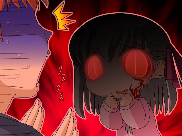 Grimdark yandere glowing eyes blood free wallpaper for desktop - medium preview image