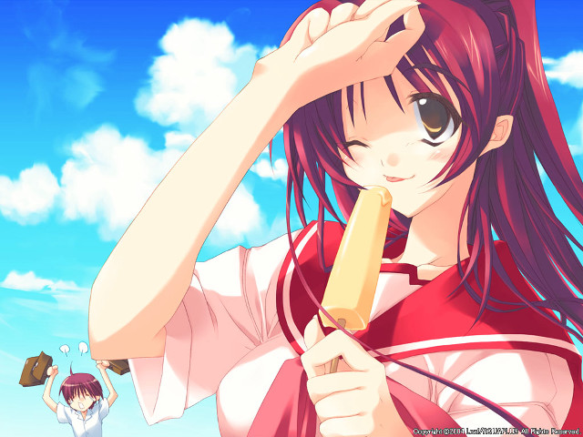 Long hair girls banana summer free wallpaper for desktop - medium preview image