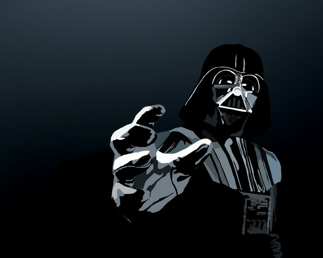 Darth vader pointing camera finger free wallpaper for desktop - medium preview image