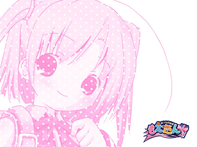 Pink hair girl polkadot shirt free wallpaper for desktop - medium preview image