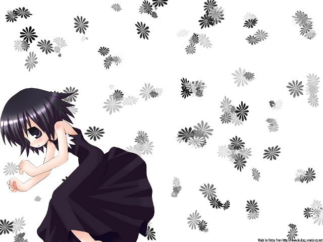 Girl black hair black dress free wallpaper for desktop - medium preview image