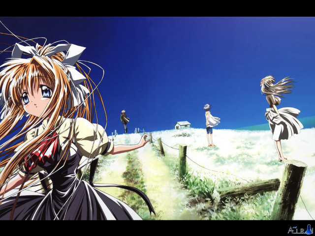 Girl field blue sky multgirls free wallpaper for desktop - medium preview image