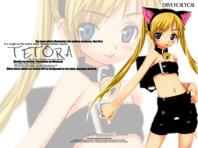 Girl cat ears sword blonde free wallpaper for desktop - medium preview image