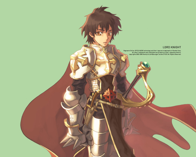 Cartoon knight sword armor green free wallpaper for desktop - medium preview image