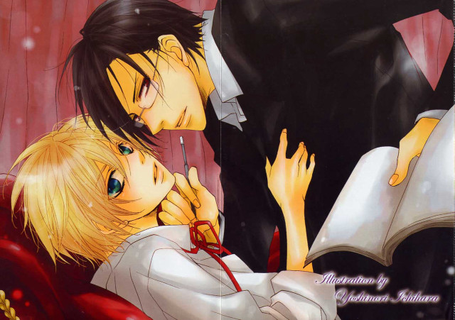 Anime couple reading couch curtains free wallpaper for desktop - medium preview image