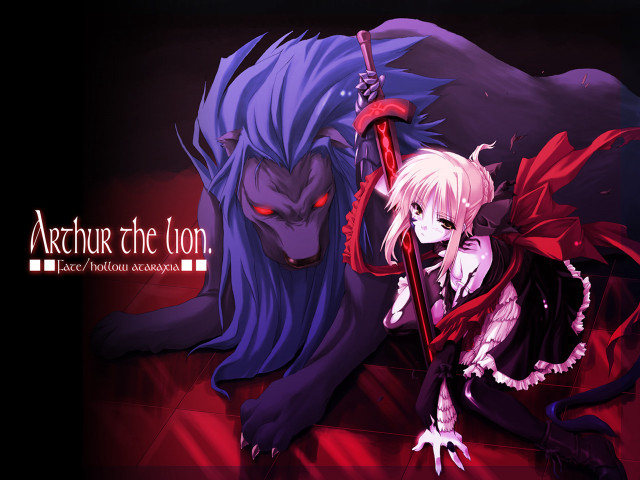 Anime bluehair sword demon gothic free wallpaper for desktop - medium preview image