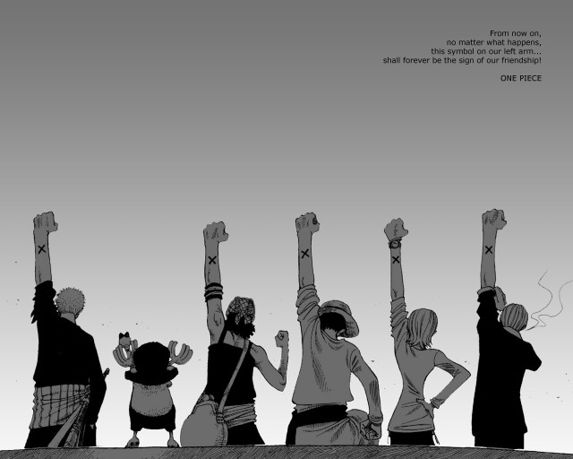 Group hands up manga epic free wallpaper for desktop - medium preview image