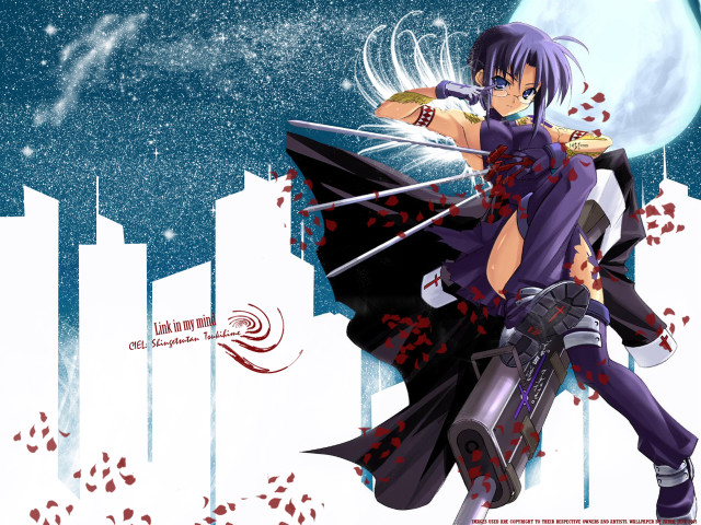 Anime sword city snow moon free wallpaper for desktop - medium preview image