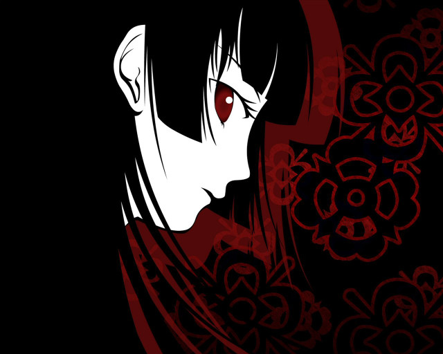 Red eyes gothic anime portrait free wallpaper for desktop - medium preview image