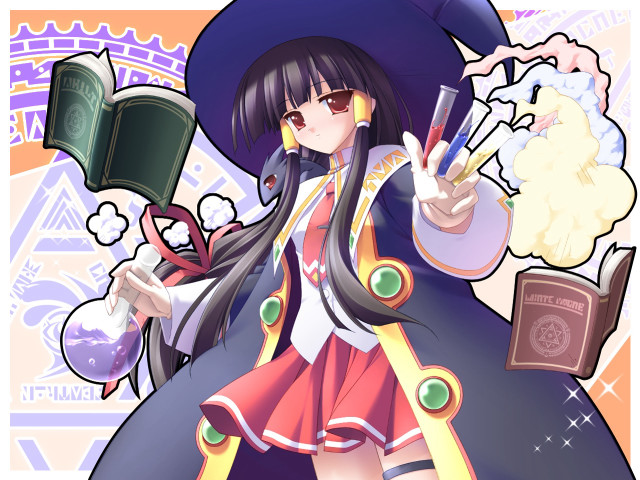 Witch magic float book hat free wallpaper for desktop - medium preview image
