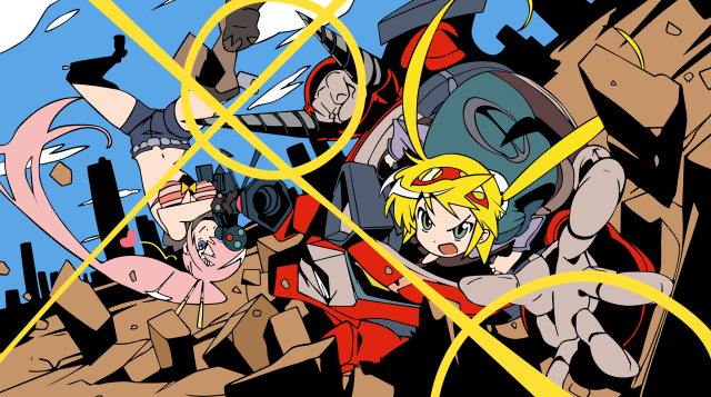 Cartoon group people camera gun free wallpaper for desktop - medium preview image