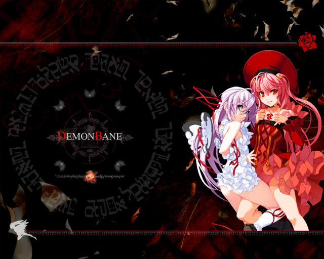 Anime gothic redhat pinkhair greeneyes free wallpaper for desktop - medium preview image