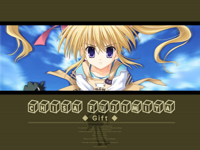 Anime blonde blueeyes clouds goodgod free wallpaper for desktop - medium preview image