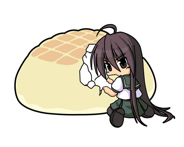 Cartoon waffle holding flat shana free wallpaper for desktop - medium preview image