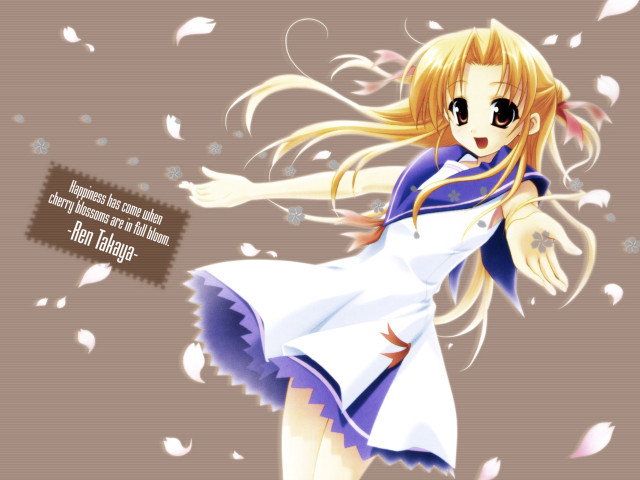 Girl dress flowers ribbon anime free wallpaper for desktop - medium preview image