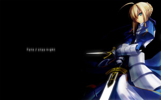 Woman blue dress sword armored free wallpaper for desktop - medium preview image