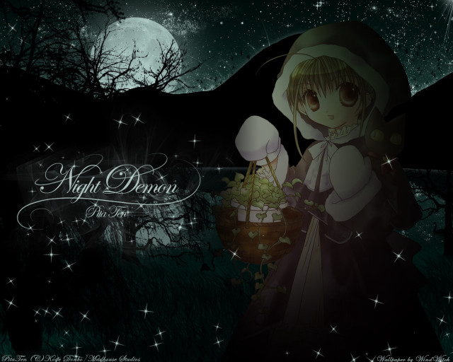 Girl dress basket moon stars free wallpaper for desktop - medium preview image