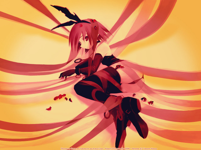 Gothic anime portrait foxhair red free wallpaper for desktop - medium preview image