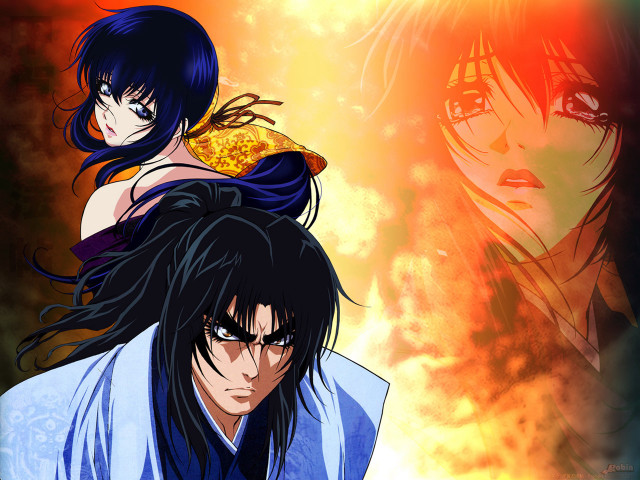 Baioken eishun anime flowers kimono free wallpaper for desktop - medium preview image