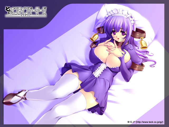 Purple dress woman bed bell free wallpaper for desktop - medium preview image