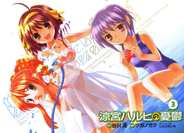 Anime girls bathing suits hose free wallpaper for desktop - medium preview image