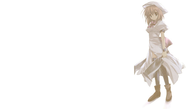 Woman white dress hat air free wallpaper for desktop - medium preview image