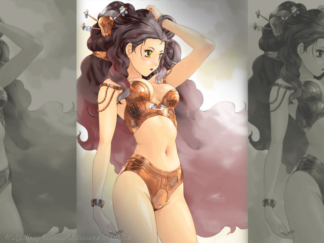 Cartoon woman bikini cigarette anime free wallpaper for desktop - medium preview image