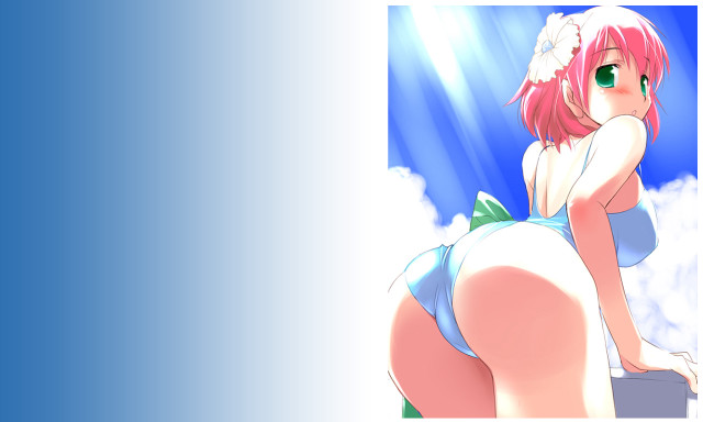 Woman bikini flower sky blush free wallpaper for desktop - medium preview image