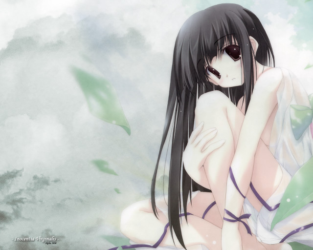 Gothic anime woman clouds longhair free wallpaper for desktop - medium preview image