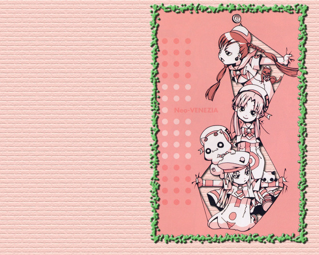 Girl boy dog pink border free wallpaper for desktop - medium preview image