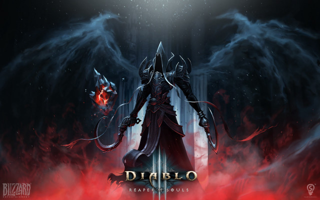 Diablo character foggy area sword free wallpaper for desktop - medium preview image