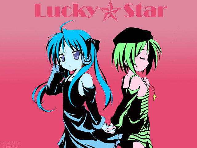 Lucky star anime characters star free wallpaper for desktop - medium preview image