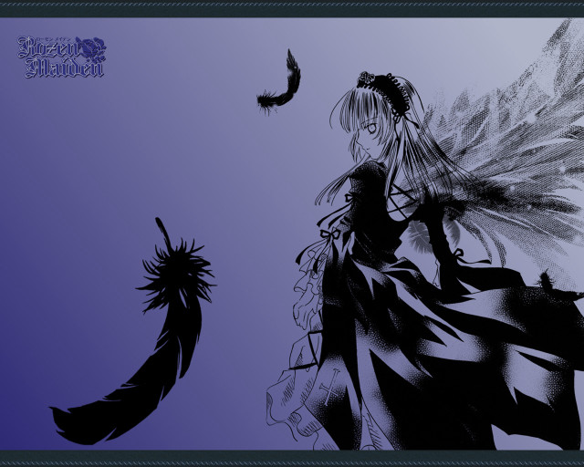 Woman feather bird black wings free wallpaper for desktop - medium preview image