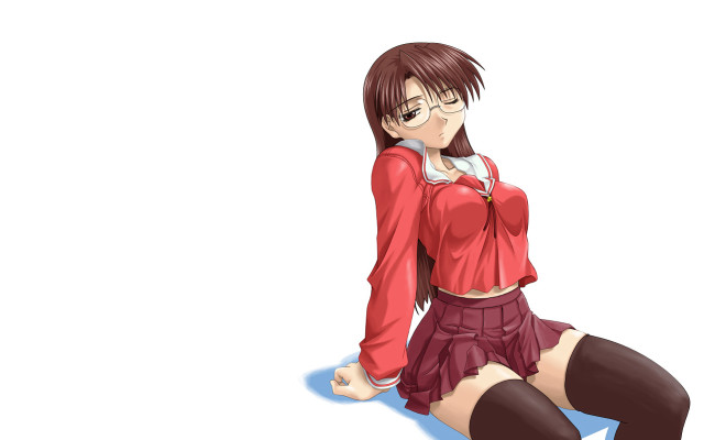 Ayako rokkaku giantess sitting schooluniform free wallpaper for desktop - medium preview image