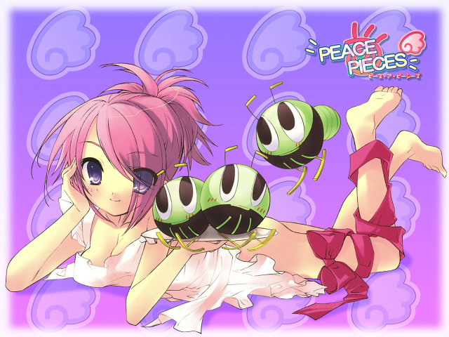 Girl bugs pink purple surrealism free wallpaper for desktop - medium preview image