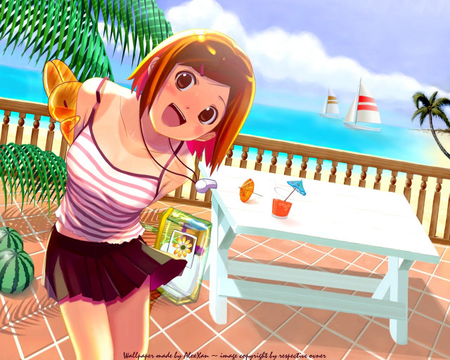 Girl ocean view beach camisoletree free wallpaper for desktop - medium preview image
