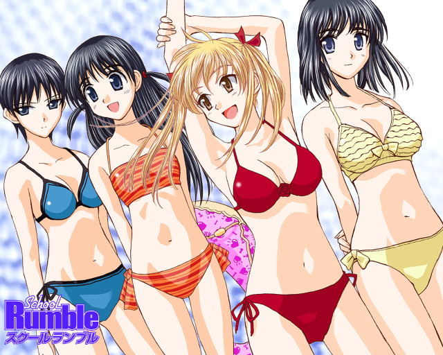 Group women bikinis anime blue free wallpaper for desktop - medium preview image