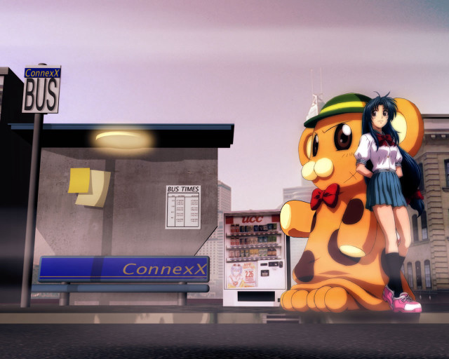 Cartoon character giant cat city free wallpaper for desktop - medium preview image