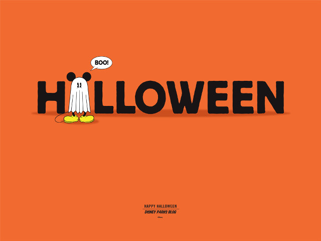 Halloween poster ghost thought bubble free wallpaper for desktop - medium preview image