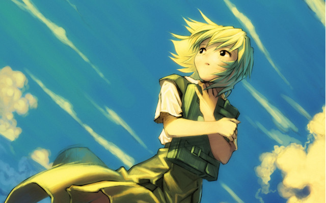 Boy green vest yellow shirt free wallpaper for desktop - medium preview image