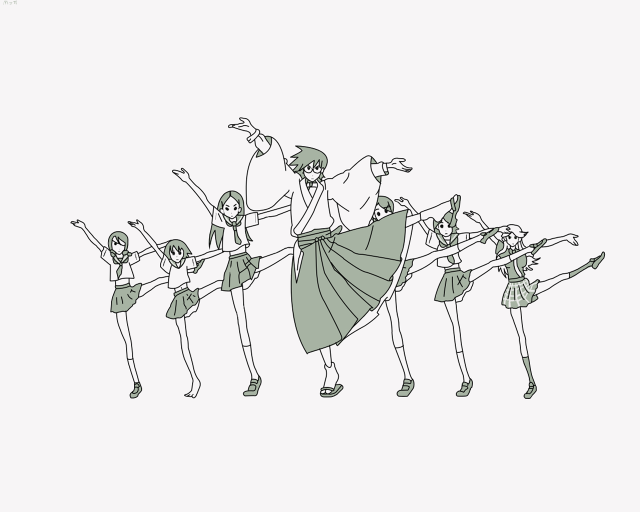 Group holding hands pulling string free wallpaper for desktop - medium preview image