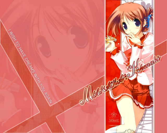 Red dress girl cellphone ribbon free wallpaper for desktop - medium preview image