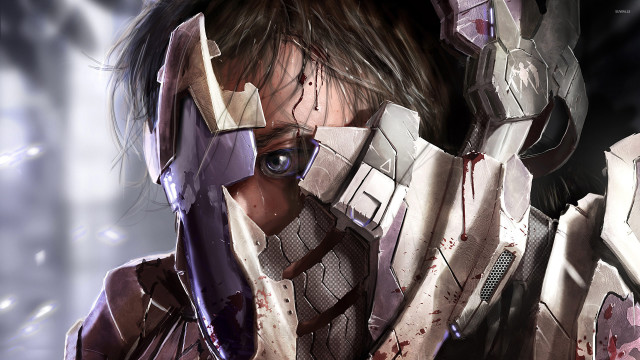 Masked knife bloody face debris free wallpaper for desktop - medium preview image