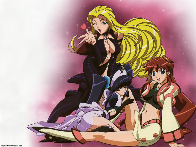 Anime girls pointing space #1999 free wallpaper for desktop - medium preview image