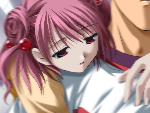 Pink hair girl and guy free wallpaper for desktop - medium preview image