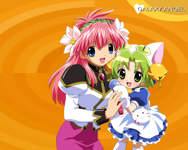 Pink haired girls stuffed animal free wallpaper for desktop - medium preview image