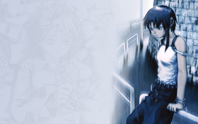 Girl doorway brick wall drawing free wallpaper for desktop - medium preview image